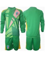 Italia Keeper Bortedraktsett Barn EM 2024 Lange ermer (+ bukser)